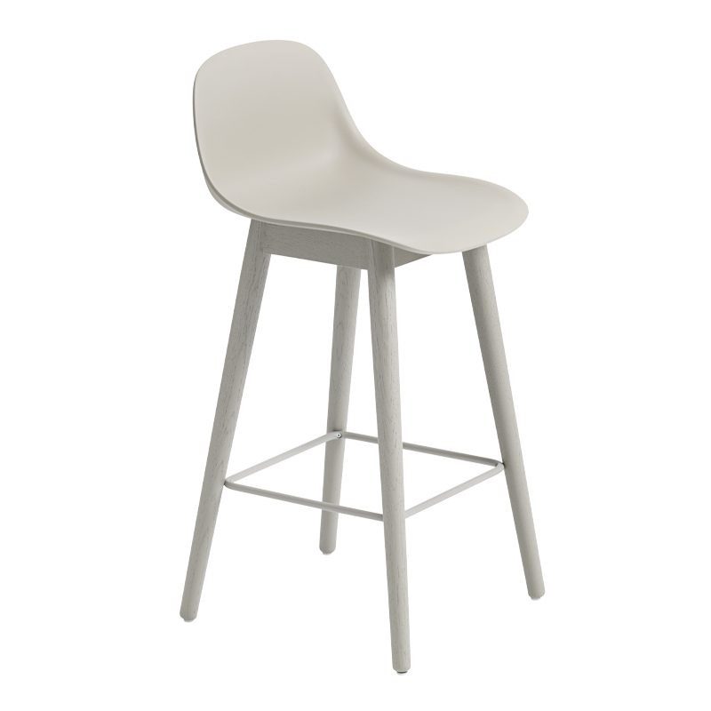Fiber Counter Stool - Wood Base
