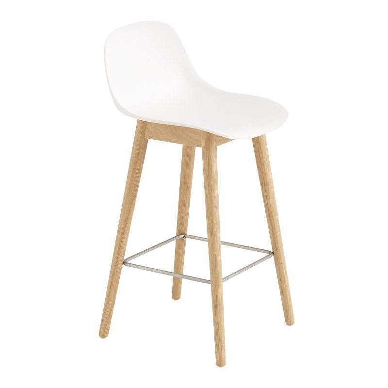 Fiber Counter Stool - Wood Base