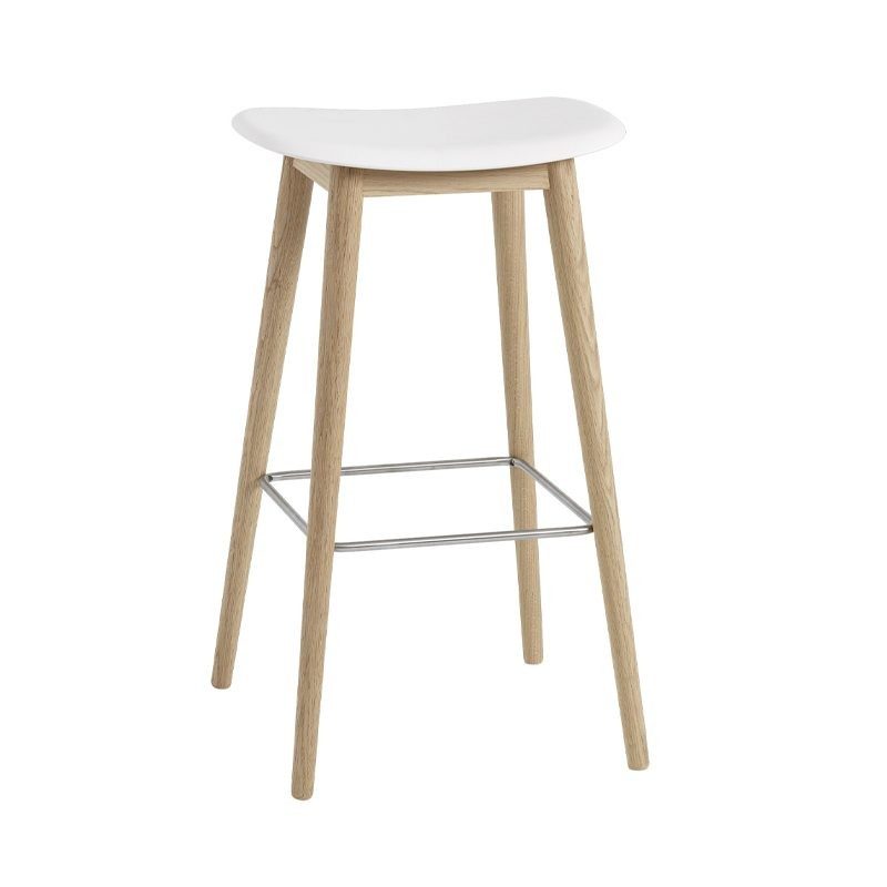 Fiber Barstool - Wood Base w/o Backrest