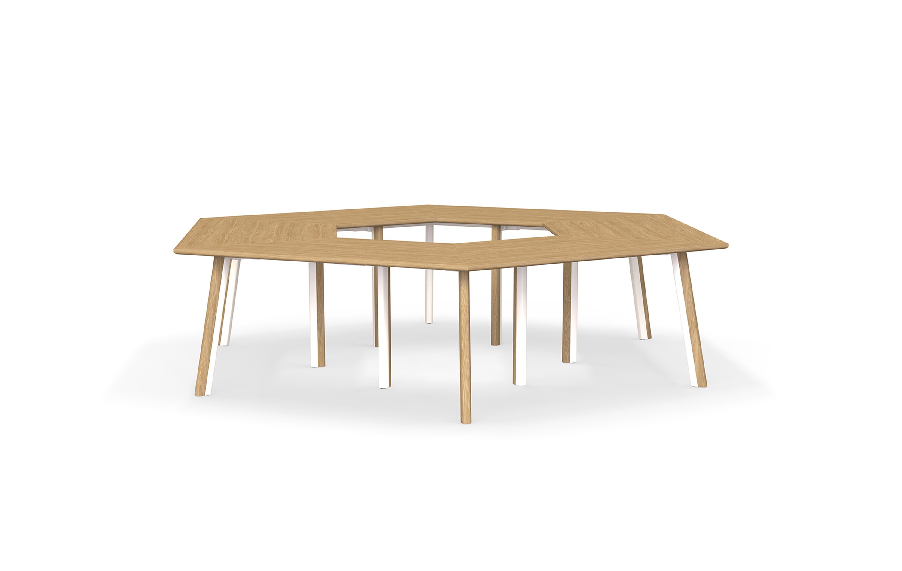 Metro II Multi-Part Tabletop  |  Double Leg Profile