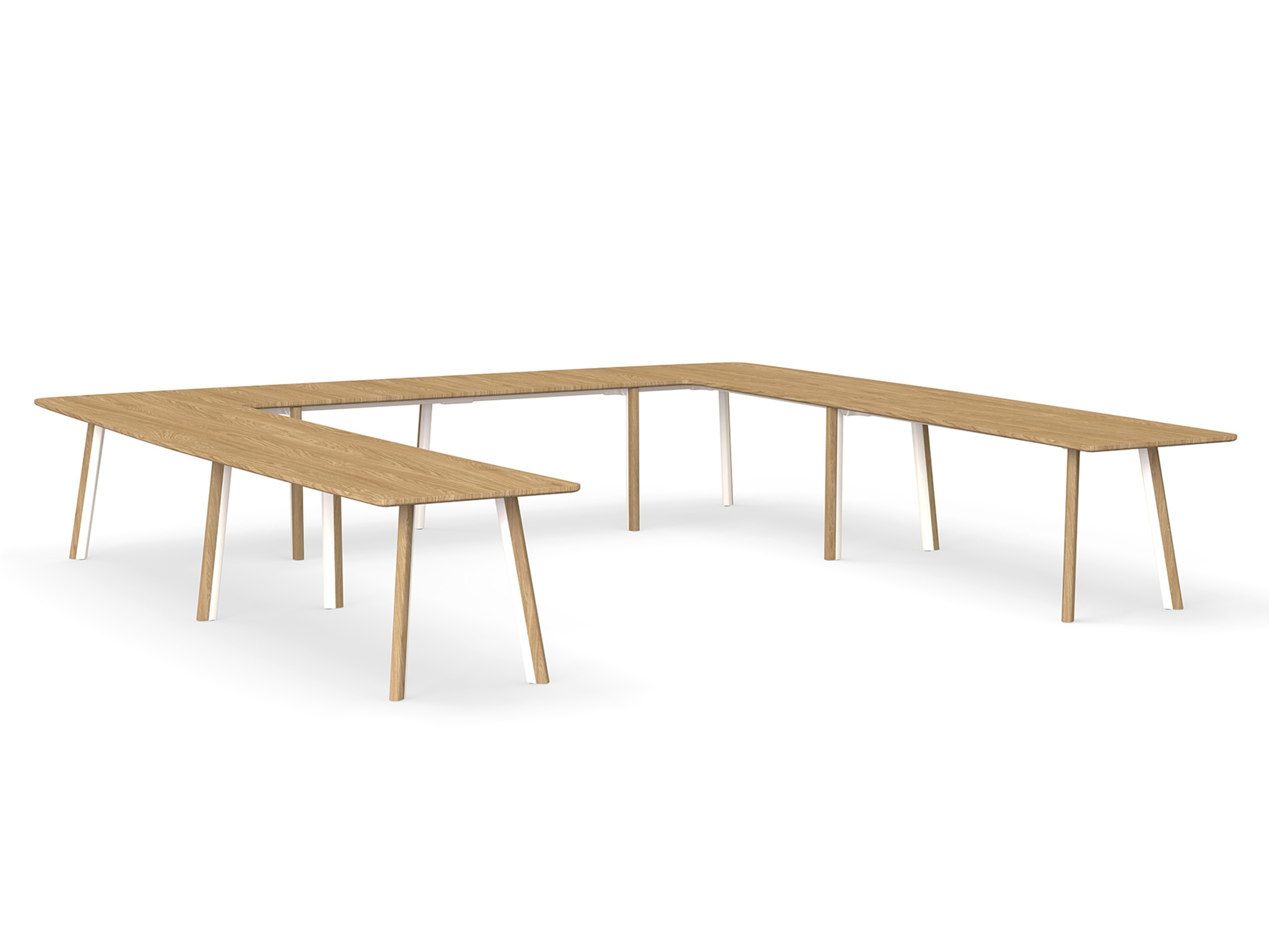 Metro II Multi-Part Tabletop  |  Double Leg Profile
